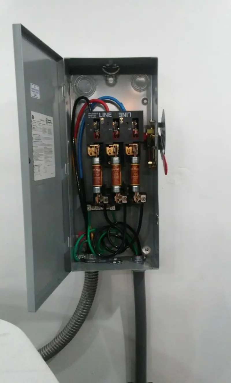 Three-phase disconnect switch installed for Electrical Wiring & Rewiring in Whiteland