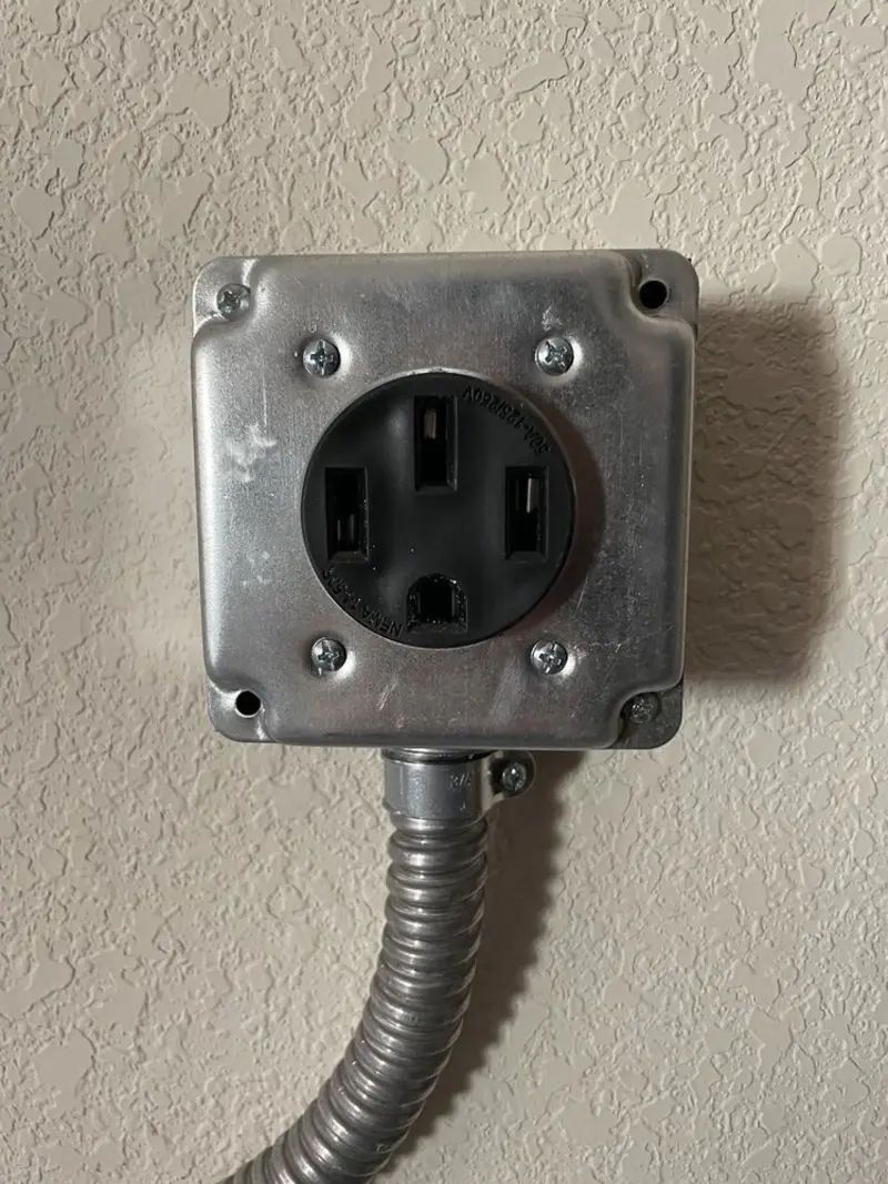 NEMA 14-50 outlet installed for Smart Home Electrical in Whiteland